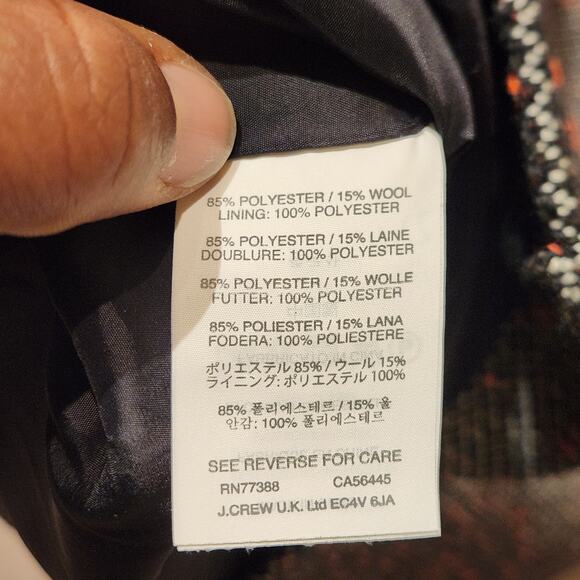 J.Crew Sz 2 Tweed Gray Pink Career Dress Lined Dress Professional Modest Church - Picture 9 of 10